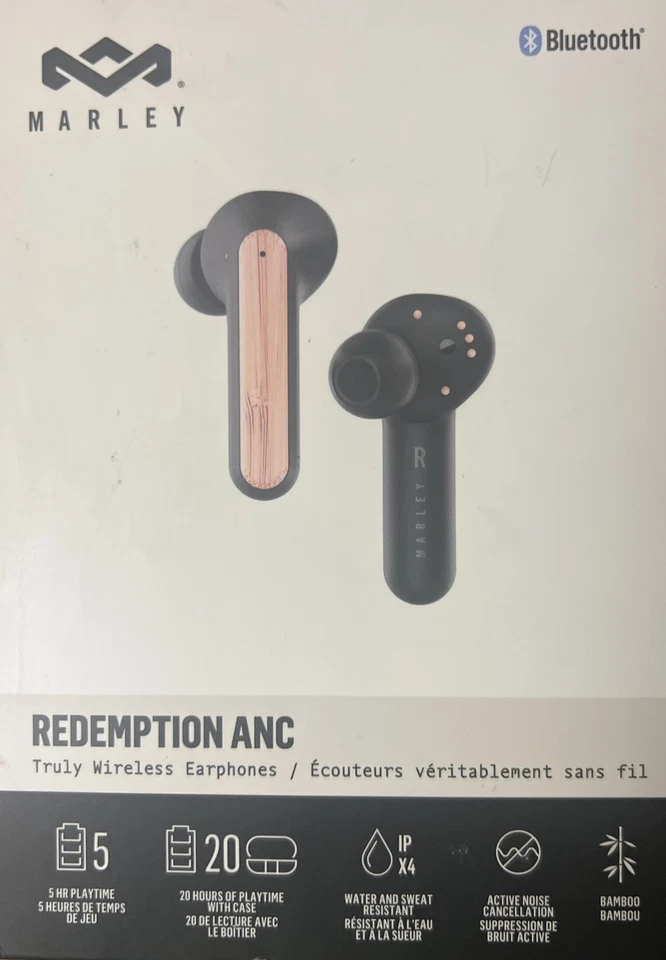 House of Marley True Wireless Redemption ANC Earbuds Signature Black