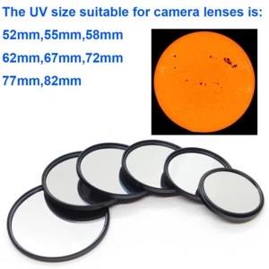 Camera Lens end UV Filter Cover Solar Film For Annular Solar Eclipse Sunspot NEW - Picture 1 of 35