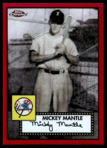 2007 Topps Chrome Mickey Mantle Story RED /99 Mickey Mantle New York Yankees - Picture 1 of 2