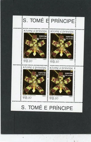 St. Thomas & Principle 1990 Flowers Orchids Scott# 921 Mint NH Cover