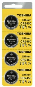 4 x New Toshiba CR2450 2450 3 Volt Lithium Coin Battery Fresh Stock Expire 2031 - Picture 1 of 1