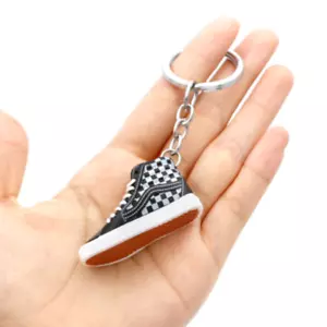 Mini Classic Skateboarding Shoe Keychain | Sk8 High | Classic Low | Checkboard - Picture 1 of 5