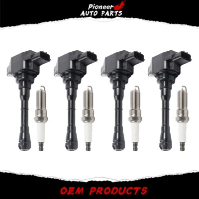 Set Of 4PCS Ignition Coil+spark Plug For 2011-2017 Nissan Juke 1.6l UF659 Foto 1 de 4