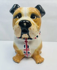British Bulldog Cookies / Tea / Coffee Jar. No Chips Or Cracks CUTE! - Picture 1 of 7