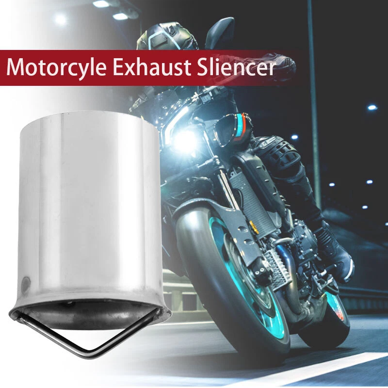 Silenciador deflector silenciador DB Killer lata de escape de motocicleta de acero inoxidable de 50 mm AP Foto 1 de 4