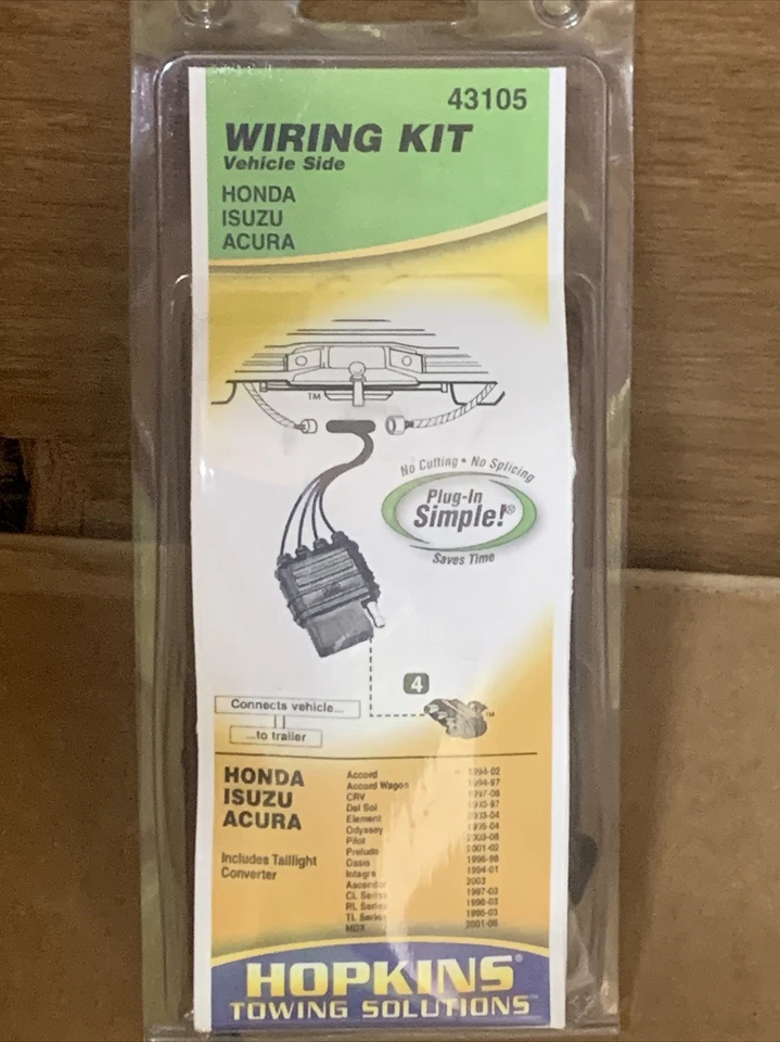 Kit de conector de cableado de remolque Hopkins 43105 ~ Se adapta a: Acura / Honda / Isuzu Foto 1 de 1