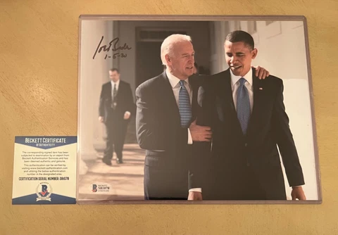 Joe Biden POTUS Signed 8x10 Inscribed Photo AUTO Autographed Beckett BAS Cover