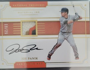 2017 National Treasures Material Ink Joe Panik #MI-JP 19/25