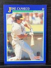1991 Score Baseball Card 1 Jose Canseco SR