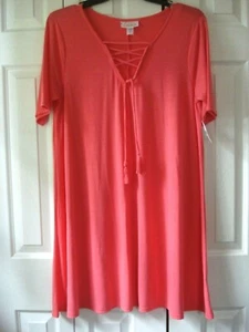 Vestido de punto para damas talla 2X coral - Imagen 1 de 2