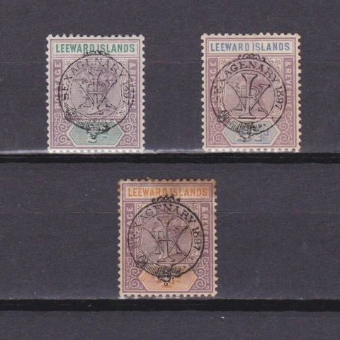 LEEWARD ISLANDS 1897, SG# 9-12, CV £72, part set, MH Cover