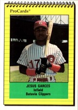 1991 ProCards Jesus Garces #3491 Batavia Clippers