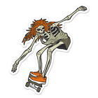 Skeleton Skateboarder, Vinyl Decal Sticker, Indoor Outdoor, 3 Sizes, #11469