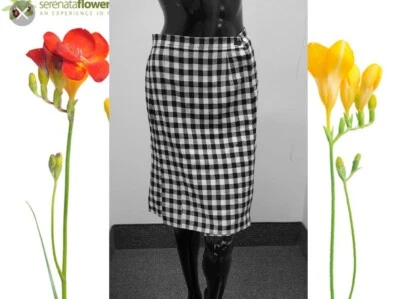  Falda YSL Yves Saint Laurent Rive Gauche Vintage Sarga Cuadros 38 Francia YS106 Foto 1 de 4