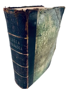 Biblia Hebraica (1839) Hebrew Old Testament – Masoretic Text Rabbinic Latin - Picture 1 of 7