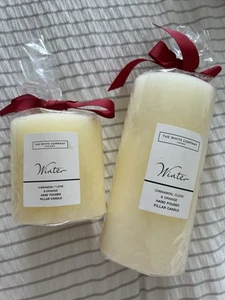 2x The White Company Winter Pillar Candles 580g & 280g New & Sealed - Picture 1 of 9