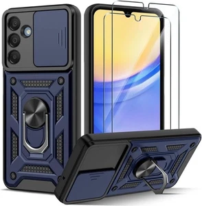 Hülle Für Samsung Galaxy S25 Fe, Stoßfest Ständer Hülle Telefon & Displayschutz - Picture 1 of 16