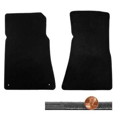 Alfombrillas Lloyd 1979-1993 Ford Mustang negro terciopelo piso delantero conductor y pasajero Foto 1 de 4