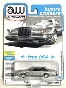 AW Auto World Luxury Cruisers 1979 LINCOLN CONTINENTAL LOWRIDER ~ Silver ~ NIP - Picture 1 of 2