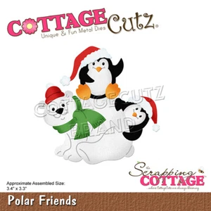 Nuevo troquel de corte de metal para desguace Cottage Cutz Navidad amigos polares  - Imagen 1 de 1