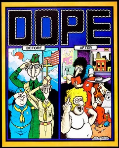 Dope - Vorher & Nachher - Gilbert Shelton - 1972 - Pop Art Poster - Bild 1 von 1