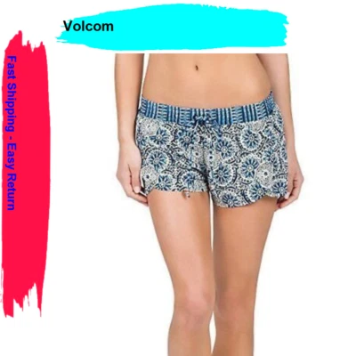 Volcom Women's Moroccan Dreams Boardshorts Swimwear, Royal Blue, Size Medium - Image 1 of 2