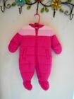 FADED GLORY-SIZE 0-3 MONTHS HOTPINK/PINK ONE PIECE SNOWSUIT FOR BABY GIRLS