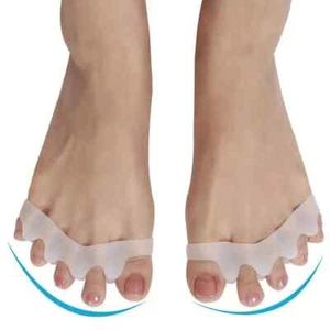 1-5 pares separador de dedos corrector de juanete plancha de silicona espaciador ortopédico - Imagen 1 de 8