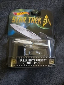 2015 Mattel DMC55 Hot Wheels / STAR TREK 50 U.S.S. Enterprise NCC-1701 Sealed - Picture 1 of 3