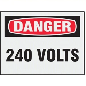 Danger 240 Volts Reflective Label, 5 In. W 3-1/2 In. H, Pk 16, Fast Shipping - Picture 1 of 1