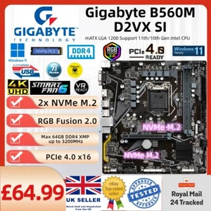 Gigabyte B560M mATX Motherboard LGA1200 FOR 11th/10th i3 i7 i5-11600k 10600K - Picture 1 of 16