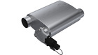 QTP 3in Weld-On 304SS Reverse Screamer Muffler w/Bolt-On QTEC Electric Cutout