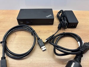 Lenovo ThinkPad USB 3.0 Ultra Dock, alimentation ADLX45NCC3A, câble USB - Photo 1/6