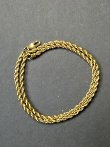 22" 4MM WIDE GOLD COLOURED TWISTED ROPE INC FREE GIFTBOX. - Picture 1 of 12