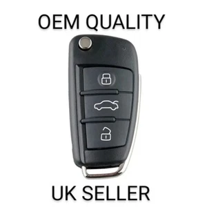 AUDI A3 A4 A6 A8 TT Q7 S6 QUATTRO 3 botones abatible llave remota estuche llavero coche - Imagen 1 de 9