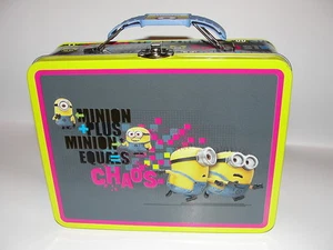 Despicable Me Minion Plus Minion Embossed Metal Lunchbox-New   - Picture 1 of 1