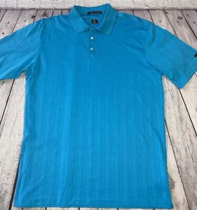Nike Dry Fit Dry Polo Shirt Mens Large Tiger Woods Collection Blue Golf Polo - Picture 1 of 9
