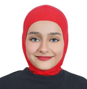 One Piece Kids Girls Muslim Amira Cap Hijab Islamic Headwear Scarf Turban Hats