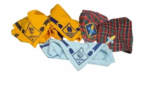 Cub Boy Scouts of America Neckerchief Plaid Webelos BSA VINTAGE lot Of (5) - Picture 1 of 24