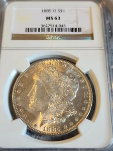 1885‑O Morgan Silver Dollar NGC MS63 New Orleans Mint • Brilliant Uncirculated - Picture 1 of 2