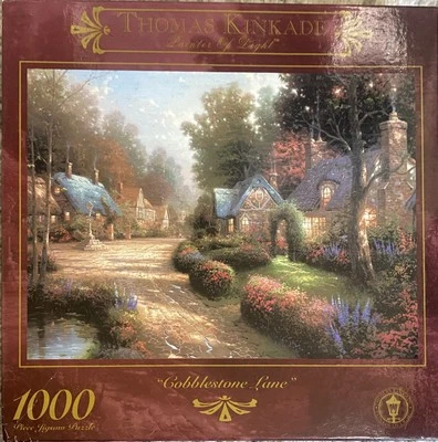 Puzzle Thomas Kinkade Painter of Light Cobblestone Lane 1000 Piece NIB - Image 1 of 4