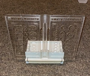 Buchstütze Fa. Moll für Schreibtisch mit Stiftablage ,seitl. Lineal und Alphabet - Bild 1 von 2