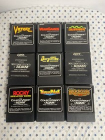 Coleco Vision & Adam Video Game Lot of 9 COLECOVISION Vintage TESTED WORKING