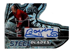 BOBBY HULL 2025 LEAF METAL DIE-CUT STEEL BLADES SILVER WAVE AUTO #10/10 T5780 - Picture 1 of 2