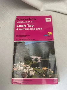 Vintage Ordnance Survey Map Sheet 51 Loch Tay & Surrounding Area Landranger - Foto 1 di 3