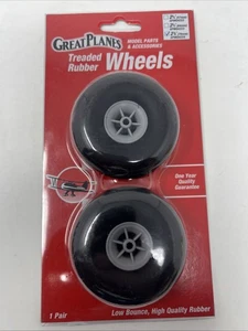 Great Planes RC Treaded Rubber Wheels-2 3/4" GPMG4224 (70mm) - Picture 1 of 3