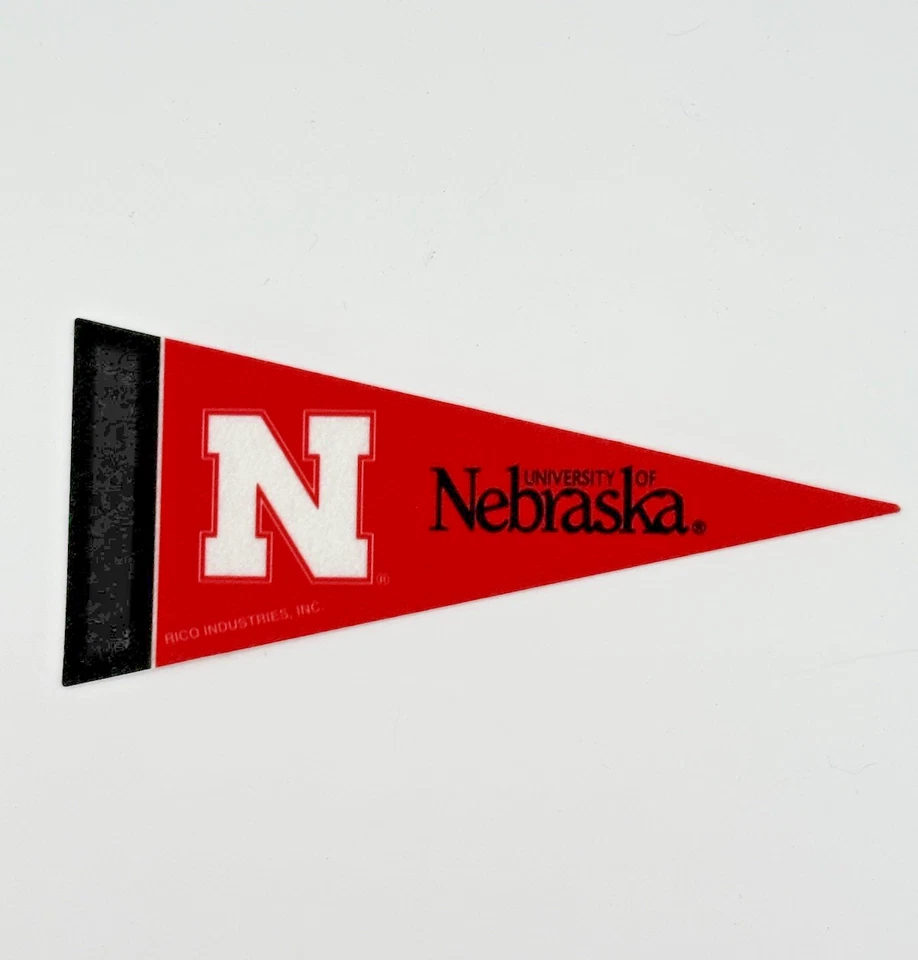 Nebraska Cornhuskers Mini Pennant 4”x9" Big Ten Big 10 Felt Flag Wall Football - Image 1 of 1