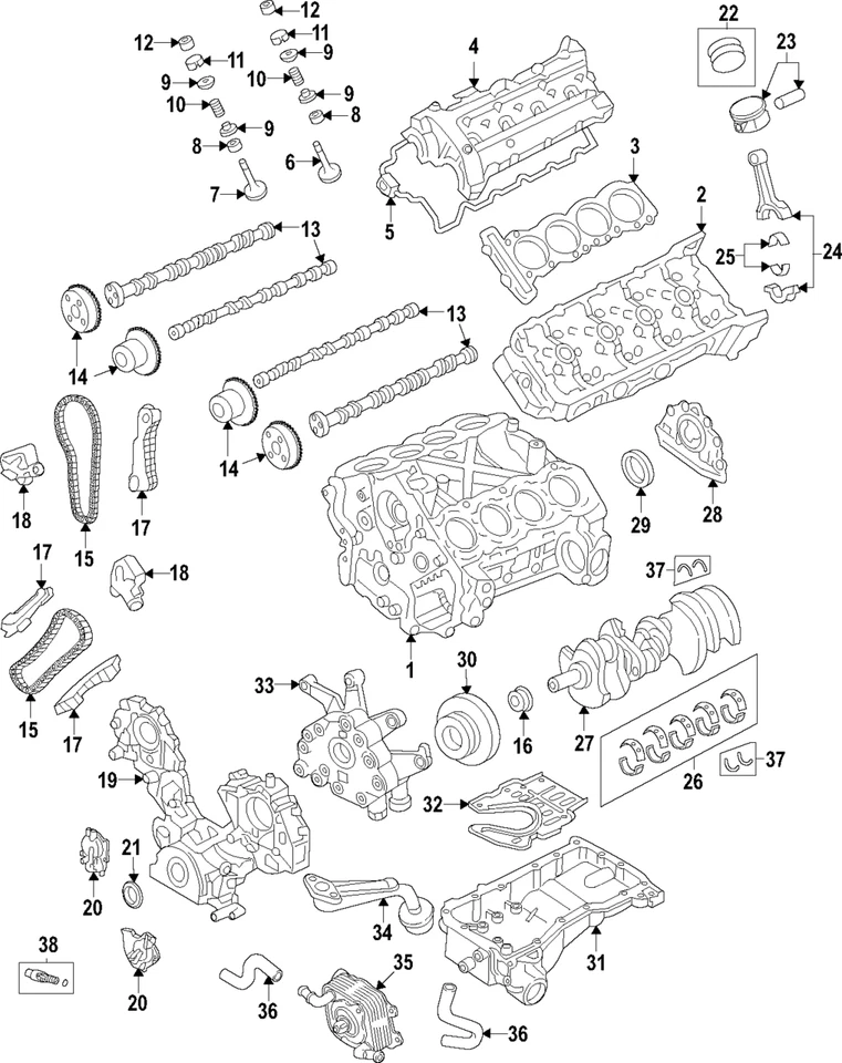 Eixo de cames Nissan 13020-EZ30D genuíno - Imagem 1 de 1