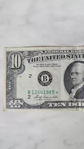 1969 10 Ten Dollar Star Note - Picture 1 of 7