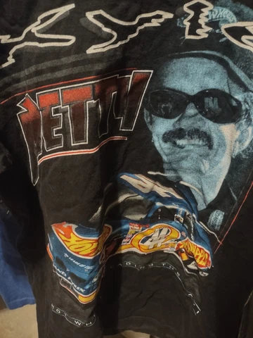 Vintage 1998 Kyle Petty #44 Nascar Racing Hot Wheels Black T Shirt Sz Large Cover